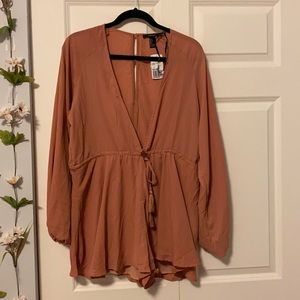 Forever21 Rosy Pink/Muave long sleeve romper